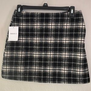 Plaid wool miniskirt by forever 21